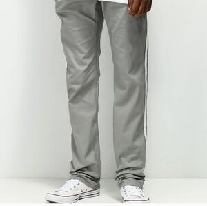 Empyre Sledgehammer Grey Straight Pants with White Stripes